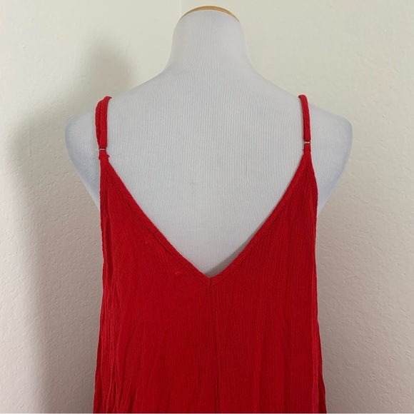 Treasure And Bond Red Coastal Travel Maxi Dress Rayon Beach Cruise Pockets 1X - Picture 17 of 17